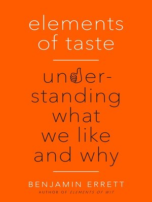 cover image of Elements of Taste